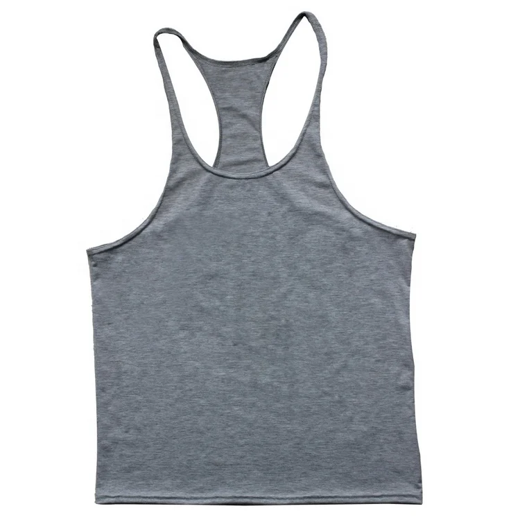 Custom Logo Fitness Clothing Plain Cotton Bodybuilding Gym Tank Top Men ...