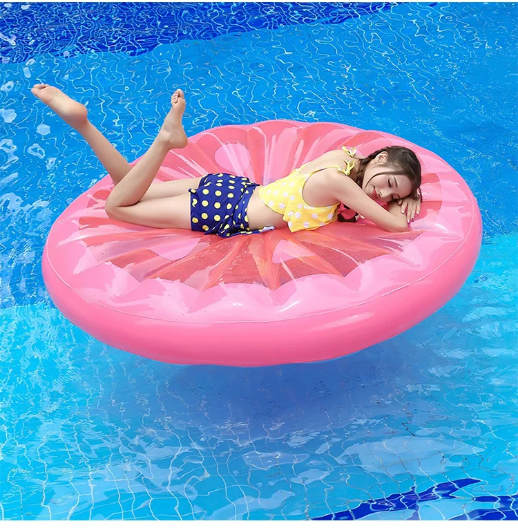 Pink Inflatable 180cm 6ft Inflatable Pink Lemon Pool Floats - Fun & Comfort