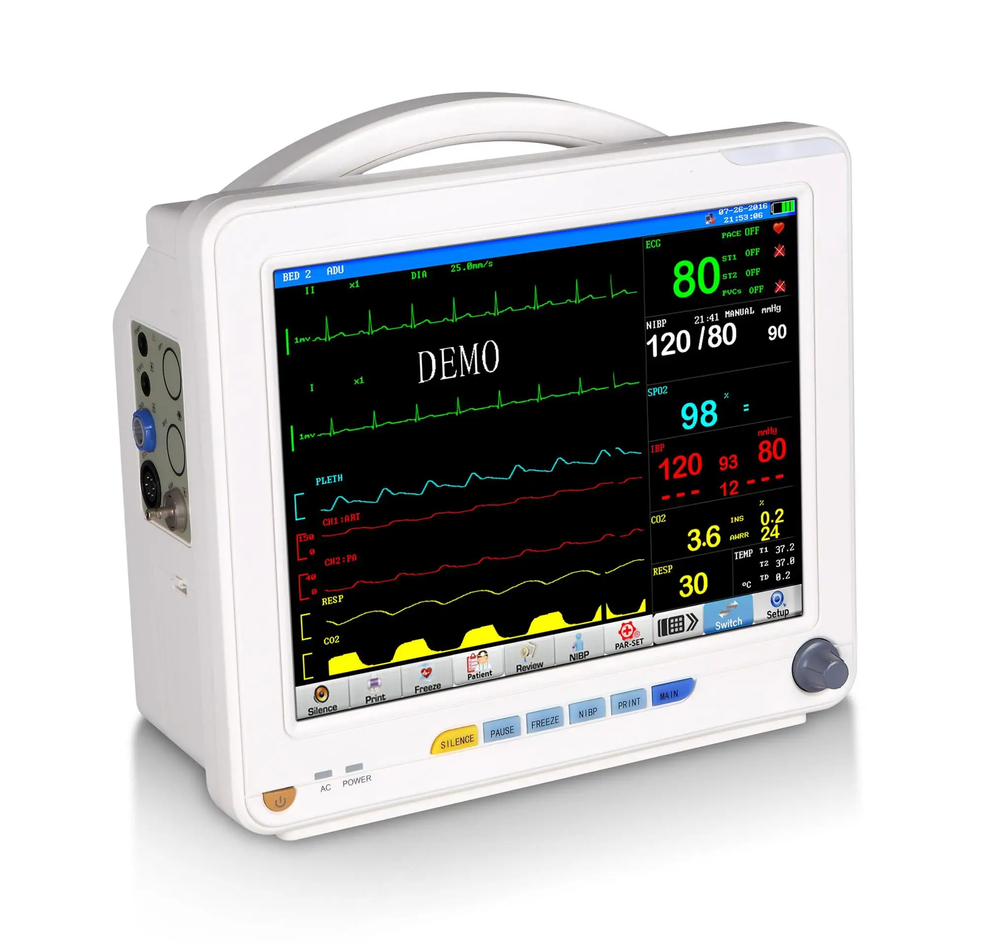 Ambulance Equipment Medical Devices Ecg Nibp Patient Monitor For