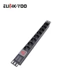 16A 250V 6 Port Power distribution unit Germany schuko type PDU with overload for server cabinet