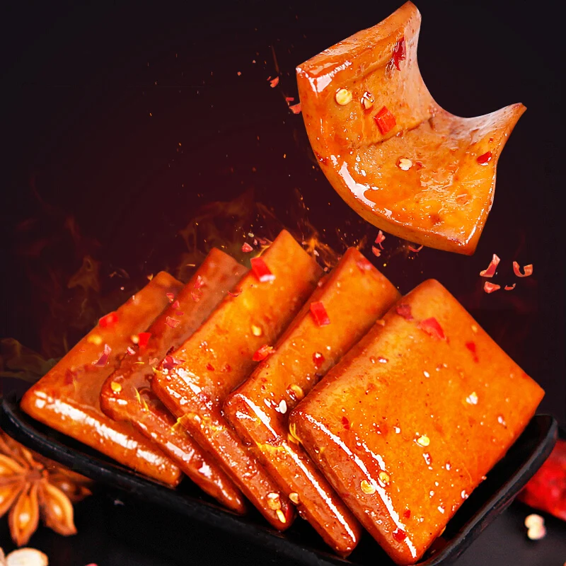 
ShuDaoXiang 250g Per Bag 80 Bags Per Carton Spicy Tofu Bean Curd Dried Tofu Snack 