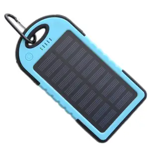promotion gift keychain Outdoor portable 5000mah Waterproof solar charger  Power Bank