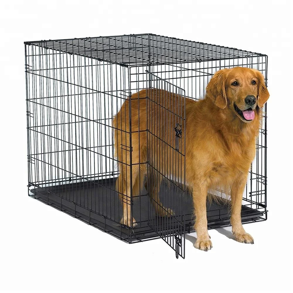 
Factory Wholesale Metal Dog Kennel Cage Folding Dog Crate 