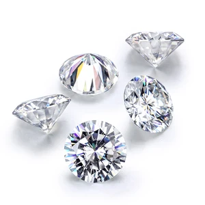 DEF White Color Charles & Colvard Moissanite Round  Brilliant  Moissanites For 18K/14K Rings