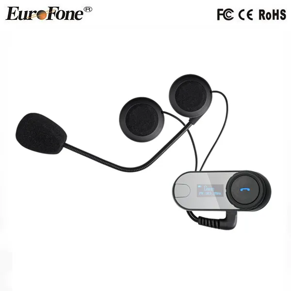 

800m LED Screen Calling ID motorcycle helmet bluetooth intercom headset, Black