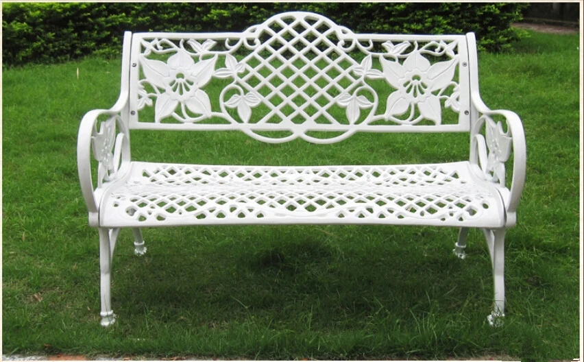 Te negro maquina de lujo de estilo europeo de diseño banco de jardín de