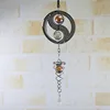 New DIY Creative Personality Novelty Crystal Glass Rotating Outdoor Wind Chimes Metal Ornaments Home Decoration Crafts