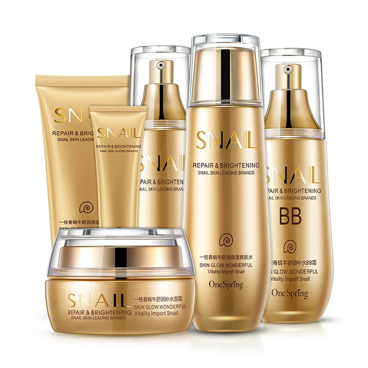 

OEM/ODM One Spring Snail Nourishing Six Piece Set For Face Care Moisturizing Firming and Tender Skin care products