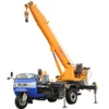 5 ton 6 ton tricycle truck telescopic boom truck mounted crane for sale