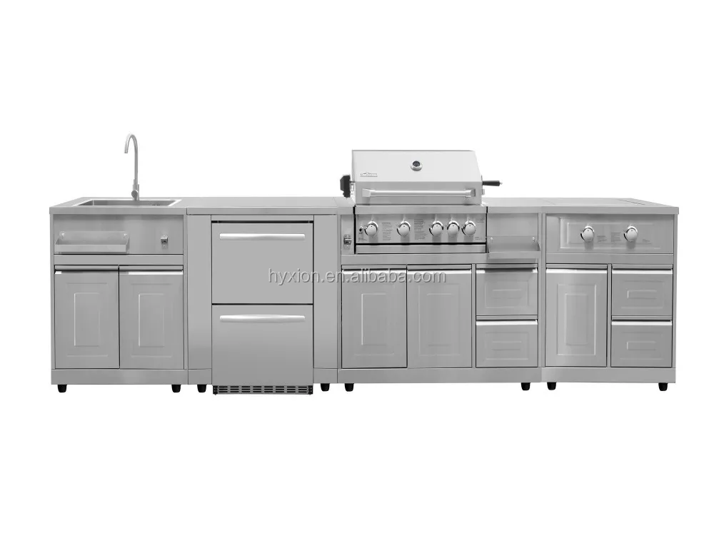 Highend All 304 Stainless Steel Outdoor Kitchen Can Assemble Freely