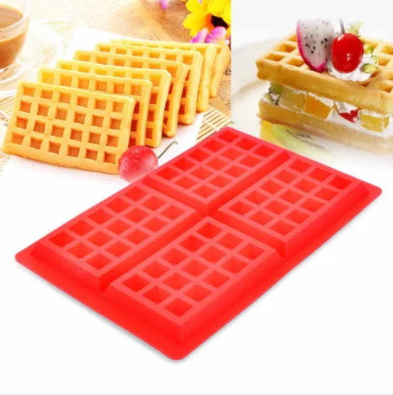 

Silicone Cake Mousse Pie Baking Cooking Waffle Mold Hot Sell Custom Rectangle Ice Cube Tray, Customer request