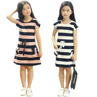 

2019 models striped cotton dresses summer dresses children fall