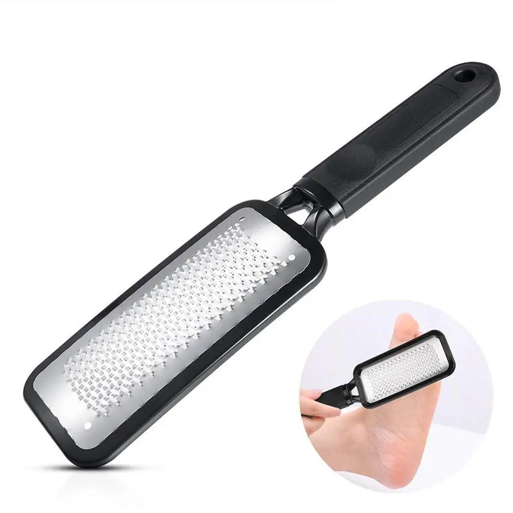 

High Quality long handle Callus Remover Pedicure Stainless Steel foot file, Chromatic