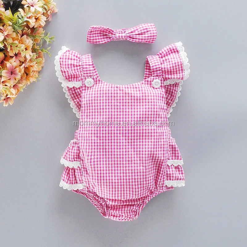 

Lattice Bodysuit For Baby Shower Gift Lace Bubble Baby Girl Romper M7051101
