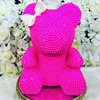 Newest design high quality christmas pearl teddy bear of rose for gift Women Wholesale