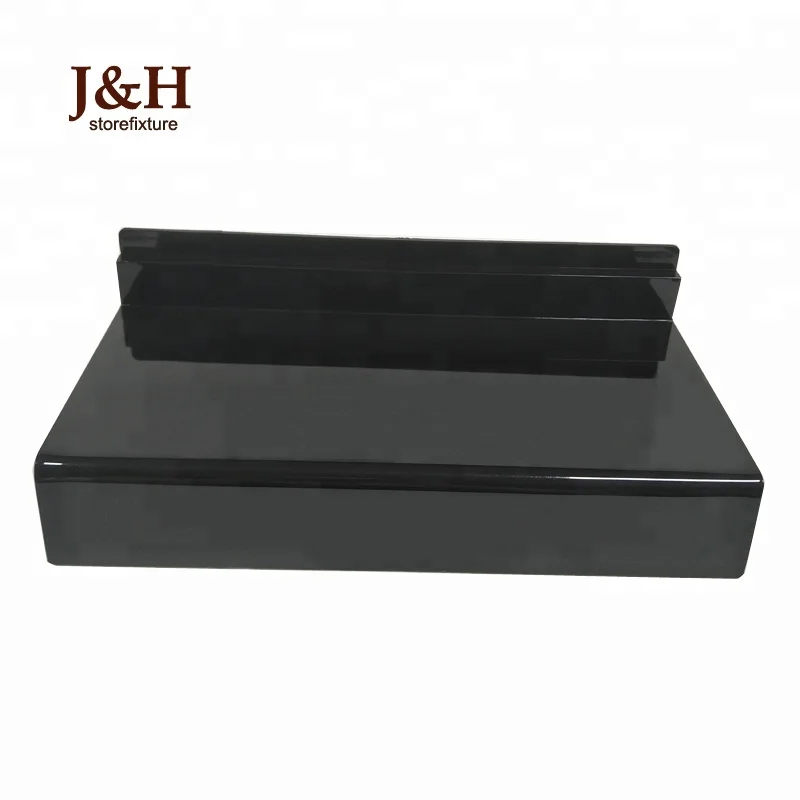 

SEPTEMBER EXPO J&H Storefixture Black Plastic Sport Shoes Display Rack Stand Shelf for Slatwall Shoes Holder