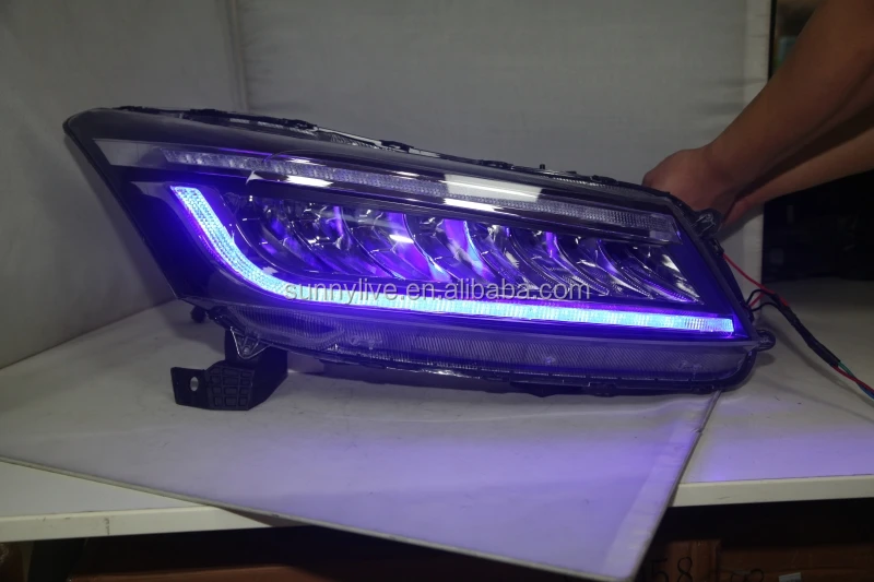 white and blue LED drl  head lamp For HONDA for Accord 2008-2012