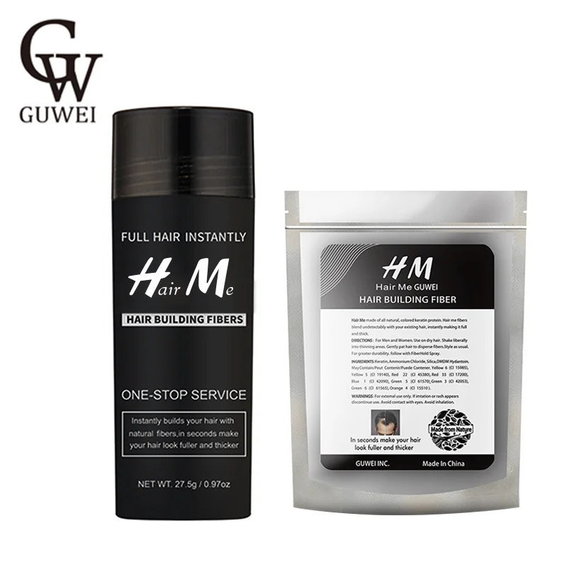 

OEM private label Hair Loss treatment pure plant keratin hair building fiber powder