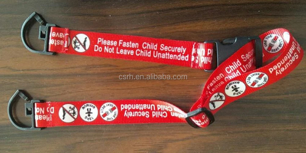 Rhssb02 Safety Belt For Shopping Cart Baby Seat Belts 110cm*6.7cm Red