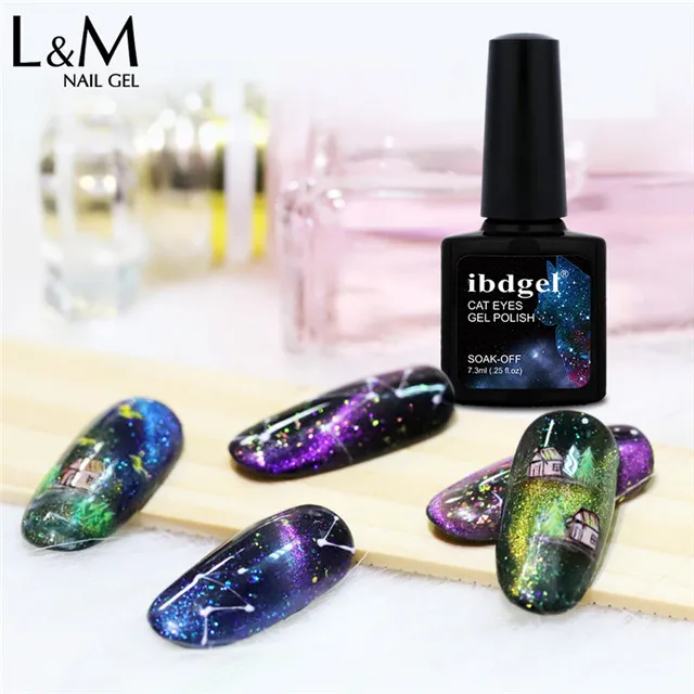 

ibdgel Galaxy cat eye gel uv esmaltes gel nail polish, 6 colors