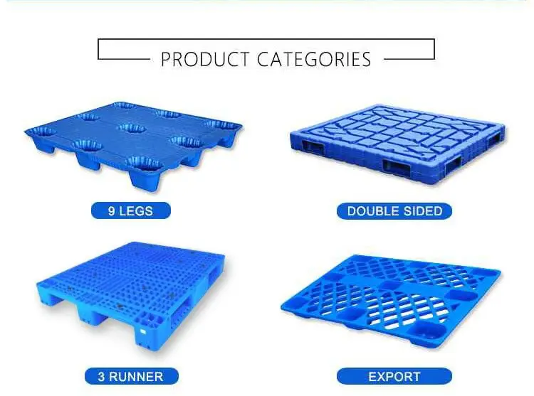 Newest 9 feet 1000*1000 anti-slip plastic pallet light duty