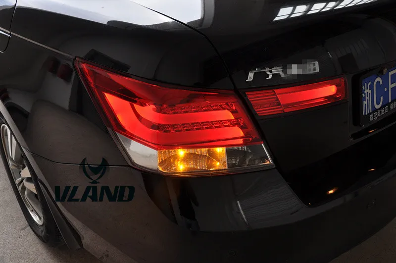 VLAND factory wholesales price  for car taillight for ACCORD 2008 2009  2010 2011 2012 2013 LED tail lamp play and plug