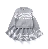 

New Autumn Winter Baby Toddler Girls Clothing Sets Knitted sweater+Skirt 2 Pcs Children Kids Clothes Set
