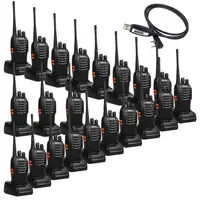

Retevis H-777 5W Handheld Two way Radio UHF400-470MHz 16CH Walkie Talkies with FM Function(20PACK)+USB Programming Cable