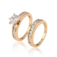 

12888 Xuping Jewelry Fashion Hot Sale Wedding Ring Set with 18K Gold Plated