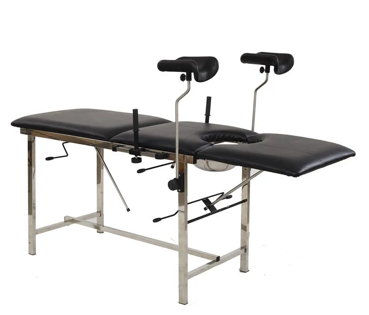 Popular stainless steel hospital furniture gynecology examination table obstetric surgical table