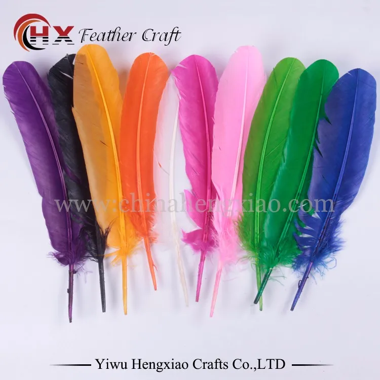 120pcs 6cm Coloured Turkey Craft Feathers