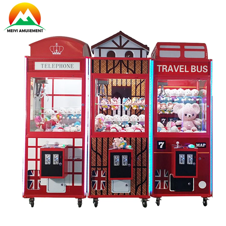 

custom made gift machine toys vending machine claw crane game machine coin operated arcade for sale, Red