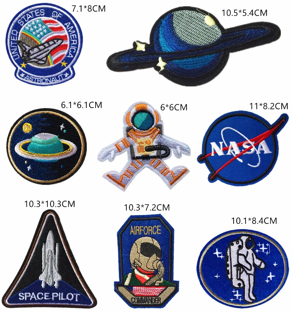 

embroidered patch astronaut rocket earth nasa patch iron on sew on DIY clothing accessories