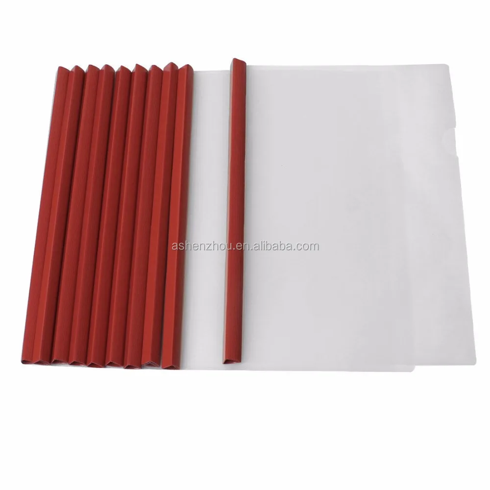
Hot sale custom printing A4 size plastic document holder PVC slide bar clip file folder binder 
