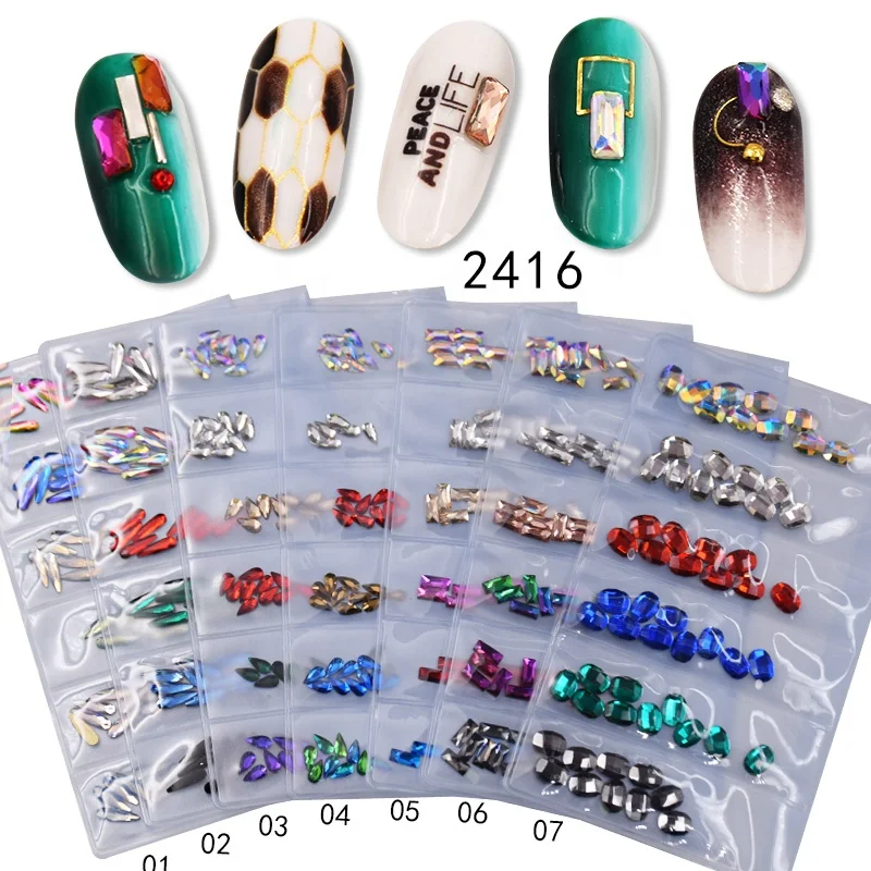 

Nail Art Crystal Rhinestone 3D Flatback Charm Stones Decoration Material Accessories Manicure Design