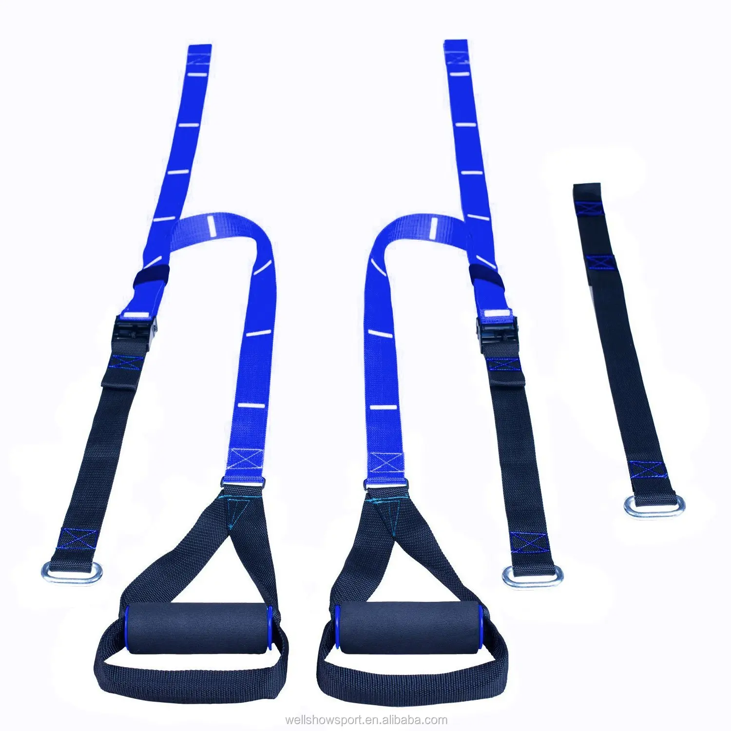 Wellshow Sport Tri Suspension Straps Pro Sling Bodyweight Trainer Kit