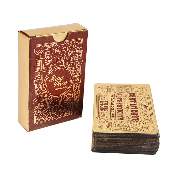 

Promotional Golden Poker Custom 24K Gold Foil Plated Playing Cards, Gold, custom