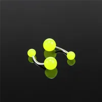

instocking Luminous fluorescent surgical steel belly button navel ring g23 titanium woman body piercing jewelry sexy wholesale