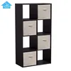MDF Finish 4 Cube 2 Door Wooden Storage Unit Display Shelving Book Shelves Shelf