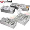 Stainless Steel Buffet Serve Base For Restaurant Food And Flatware Cylinder Holder