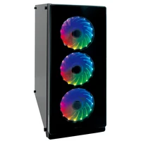 

SATE(K375) GLASS RGB fan gaming computer case Mid tower tempered glass front panel RGB light ATX gaming pc case