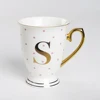 2019 hot sale mug plain white ceramic mug cup fine bone china footed mug