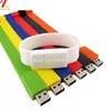 Wholesales Customs USD 3.0 Silicone Bracelet/ Carry-on Rubber USB Flash Drive 2GB~64GB