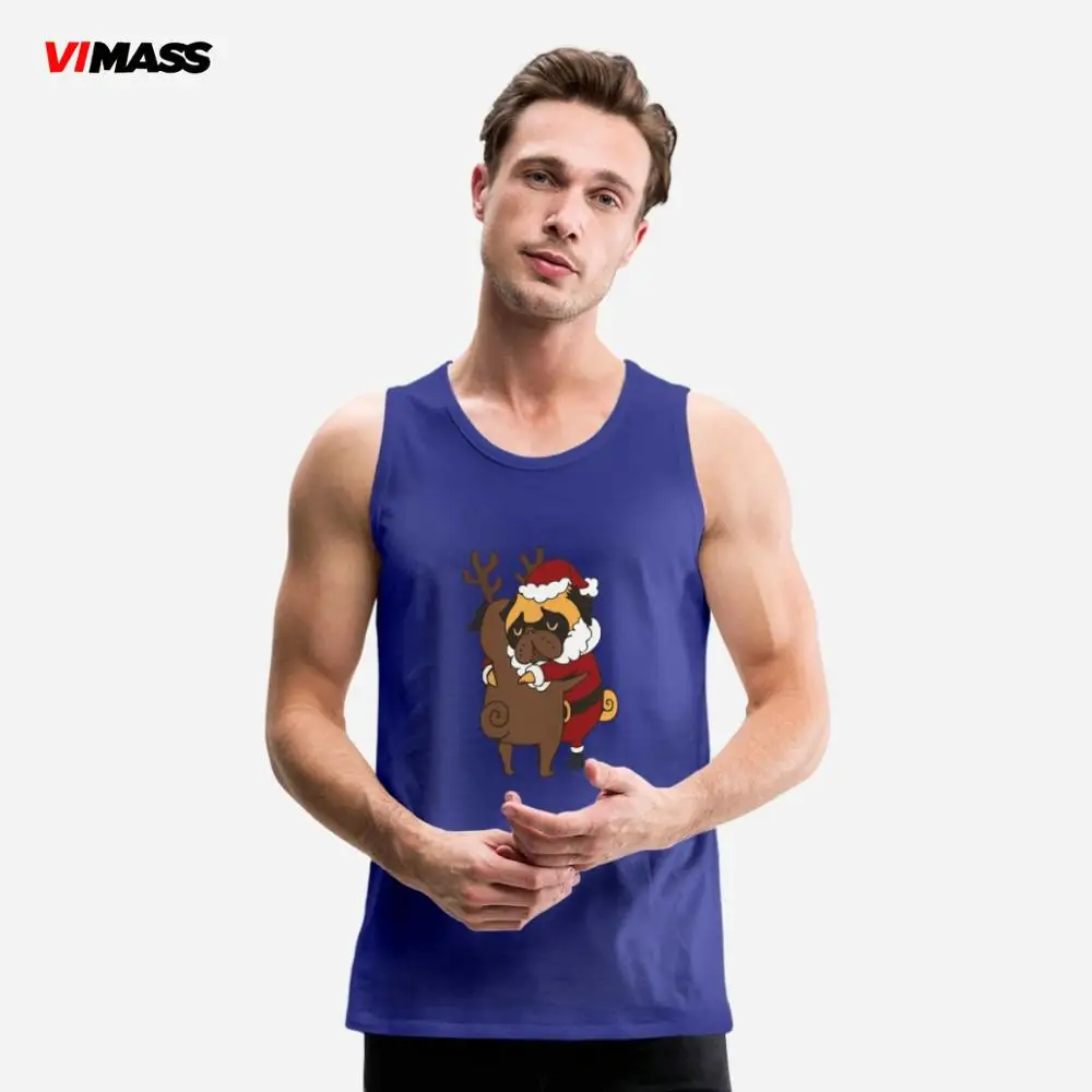 

Wholesale Man's Tank Top with Chest Print, Customized pantone color