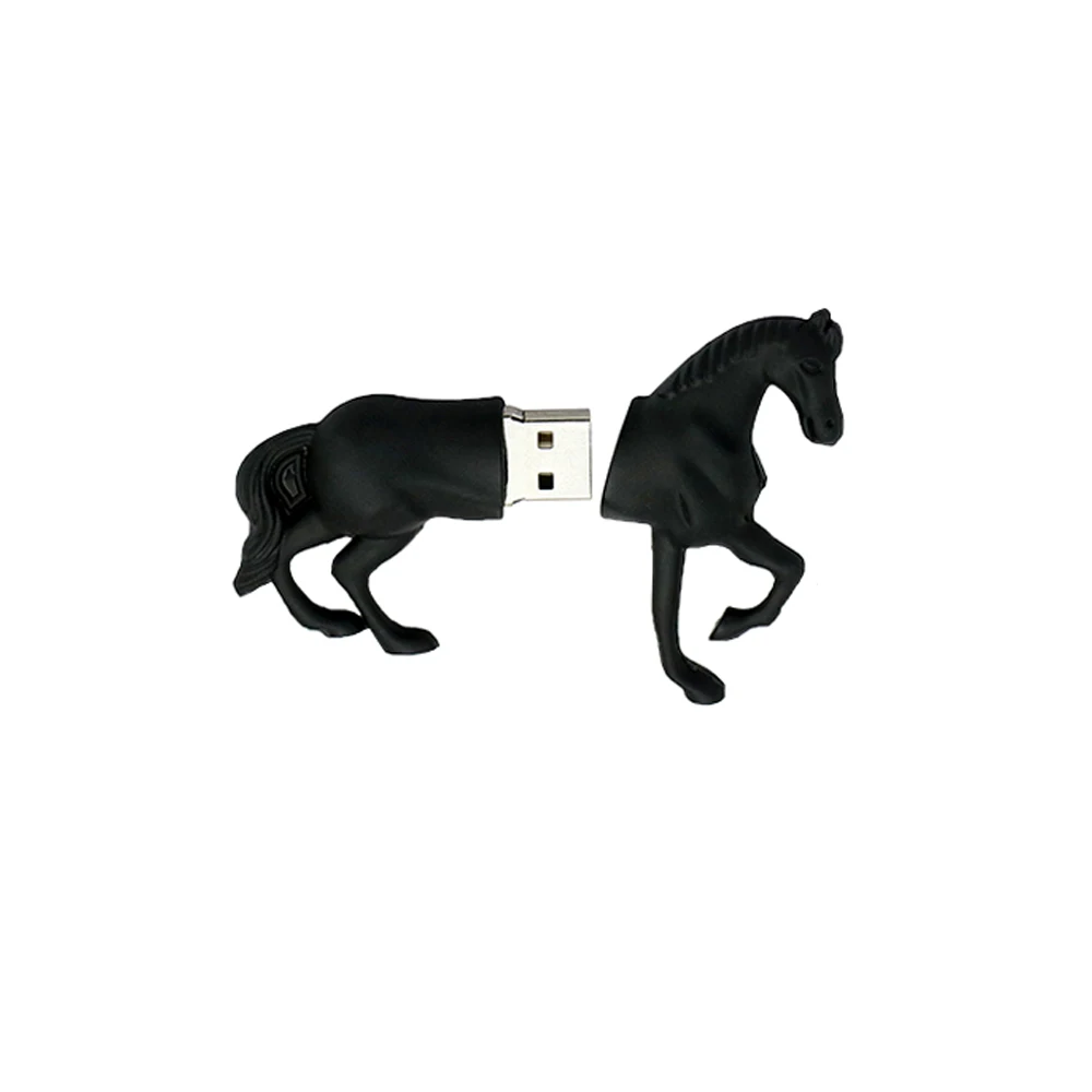 New Style Usb Flash Drive 64gb Cute Cartoon horse PenDrive 32gb Pen D - ANKUX.COM