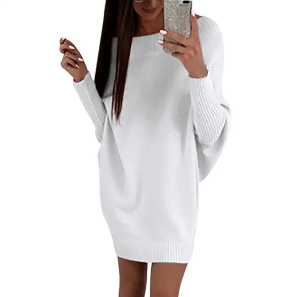 

Cute Stylish Baggy Woman Sweater Long Sleeve Dress