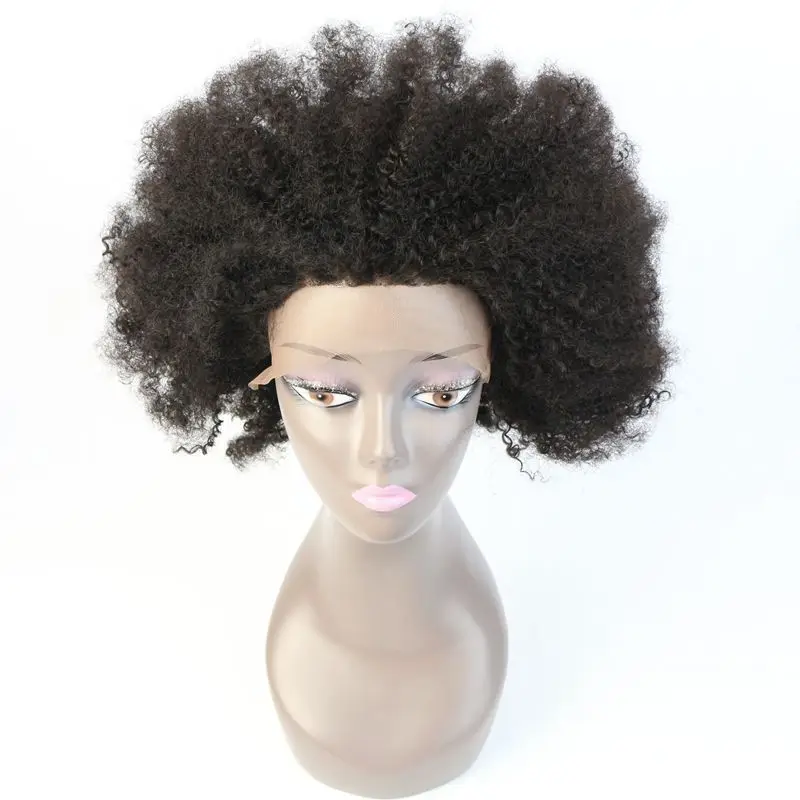 

Top Grade Brazilian Virgin Human Hair Wig Naturl Color Afro Curly Human Hair Wigs