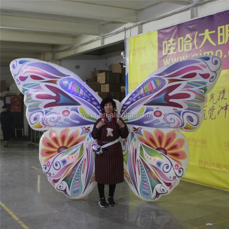 Wholesale Decorations Large Colorful Inflatable Butterfly Wing