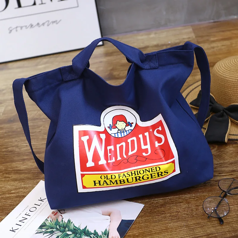 Reusable 12oz cotton canvas tote bag with zipper canvas bag for women