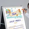 Double Use Snap Open Poster Frame, A Frame , Includes White Dry Erase Surface